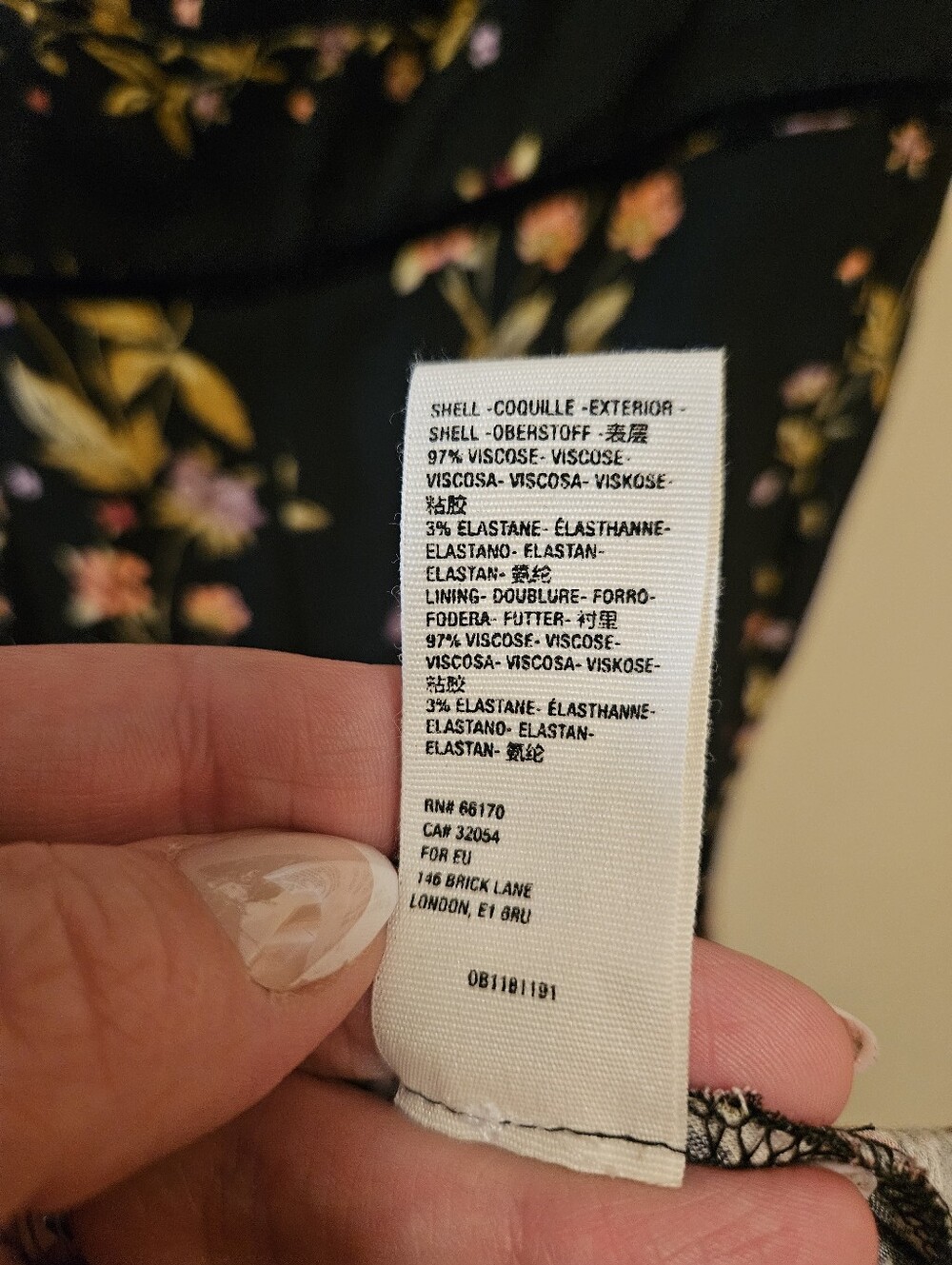 Free People Black Floral Fit & Flare Mini Dress | XS | Boho Cottagecore Fairycor - Picture 13 of 16
